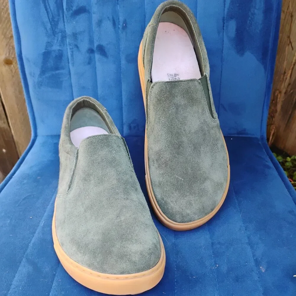 Birkenstock Oswego Suede Leather Slip On Shoes Thyme Green Size 42 M9 L11 Loafer